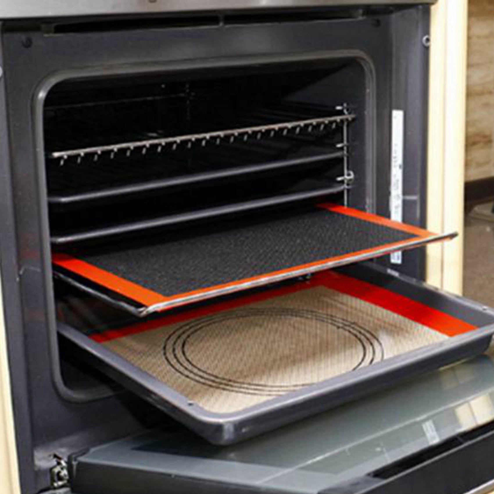 Kitchen Appliances For Baking - SYW-อุปกรณ์เสริมสำหรับการอบขนมปัง/บิสกิต/ในครัว แผ่นรองอบซิลิโคนแบบมีรู แผ่นรองอบกันติดสำหรับเตาอบ 6 ชิ้น