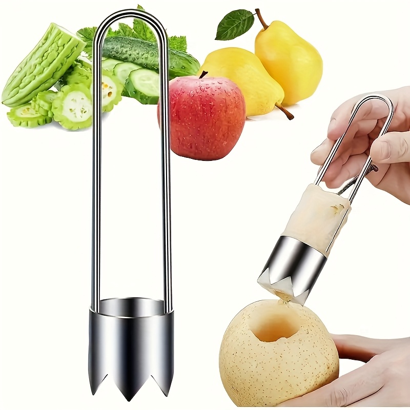 Kitchen Appliances Packages - เครื่องมือเอาแกนผลไม้และผักสแตนเลส อุปกรณ์กำจัดเมล็ดพริกหยวก เครื่องมือคว้านแกนแอปเปิลและลูกแพร์ อุปกรณ์ครัว