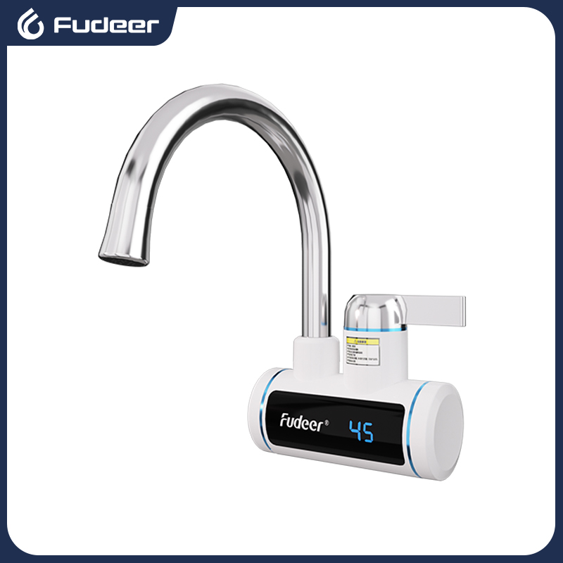 Kitchen Appliances Commercial - เครื่องทำน้ำอุ่นไฟฟ้า Fudeer 220V ก๊อกน้ำในครัวแบบไม่ใช้ถัง ให้ความร้อนทันที ก๊อกน้ำร้อนไหล