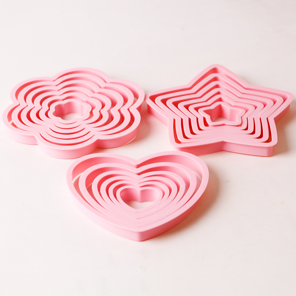 1 ชุด/3 ชุดหัวใจสีชมพู Star ดอ - Kitchen Appliances For Baking บทวิจารณ์และราคา
