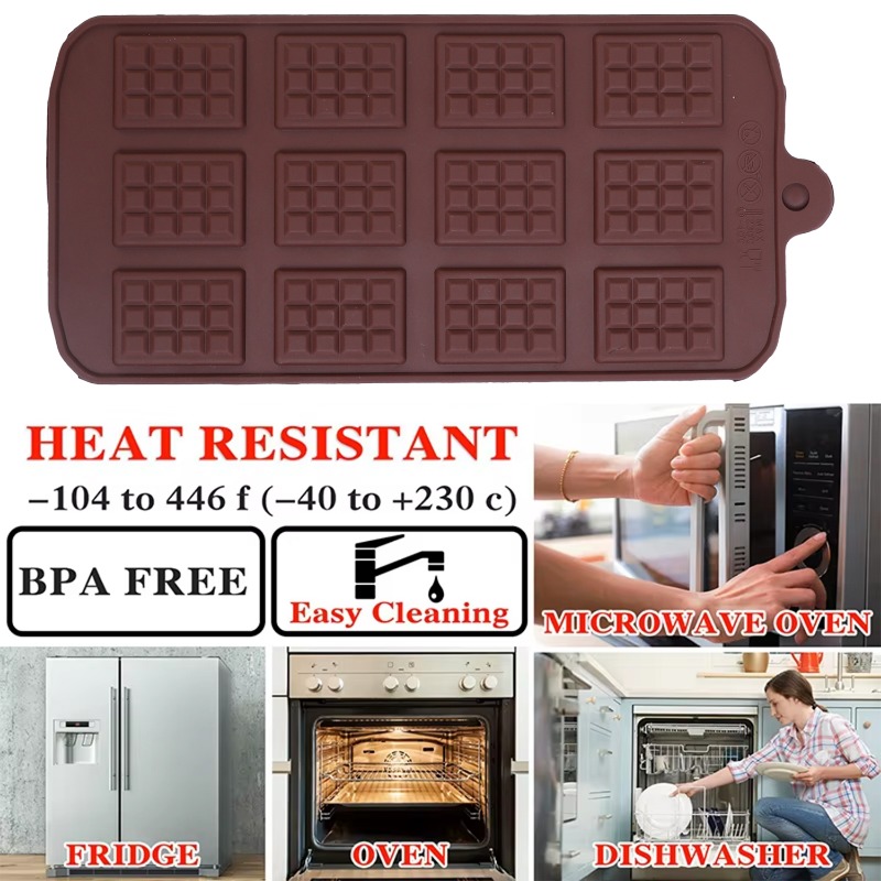 แม่พิมพ์ช็อกโกแลตซิลิโคน 12 แม - Kitchen Appliances For Baking บทวิจารณ์และราคา